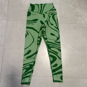 Green Patterned Leggings